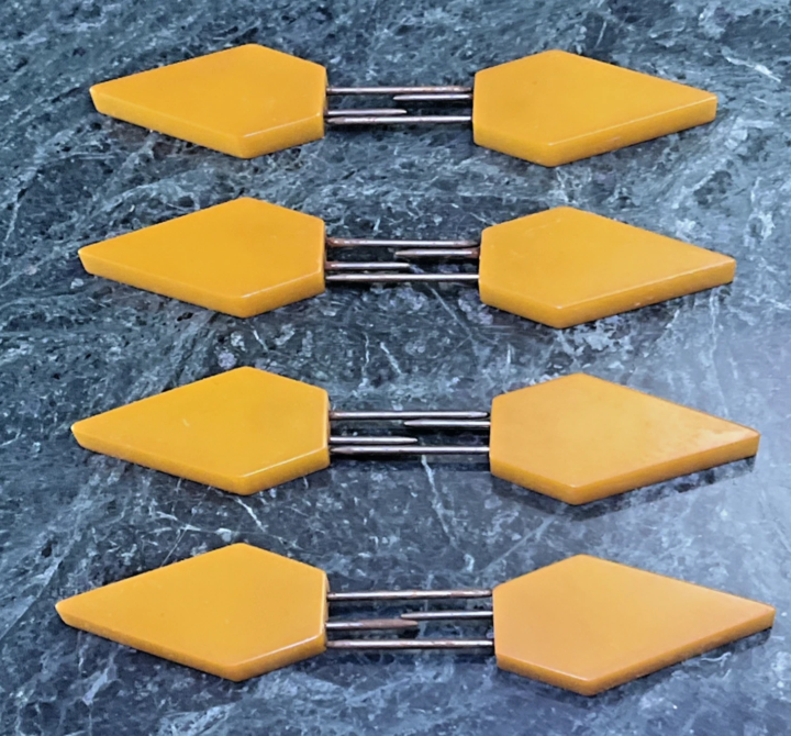 Vintage Butterscotch Bakelite Kob Knob Corn Cob Holders MCM Set Of 8