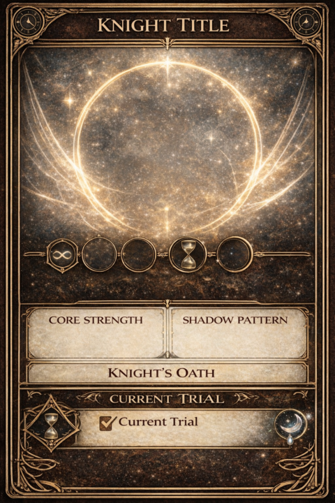 Refined Personal Trial Knight Card