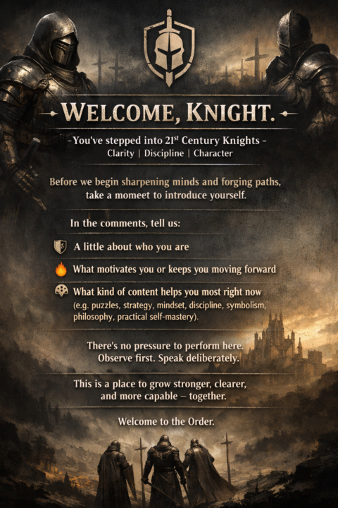 ⚔️ Welcome, Knight.