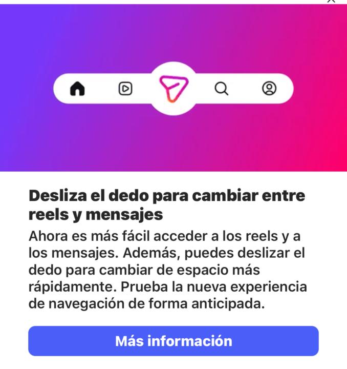 Nuevo Menú Principal en Instagram! 