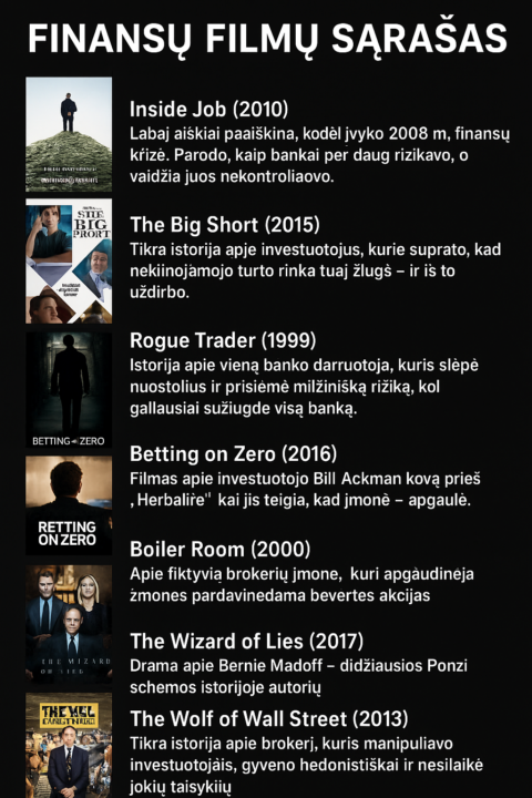 Finansų filmų sąrašas ilgiems žiemos vakarams!