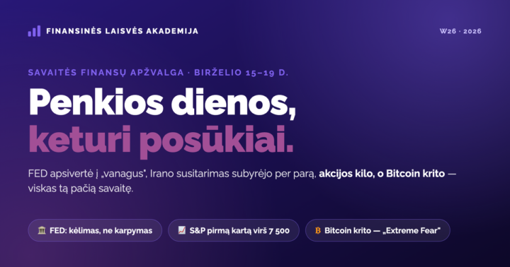 📊 SAVAITĖS FINANSŲ APŽVALGA | W26