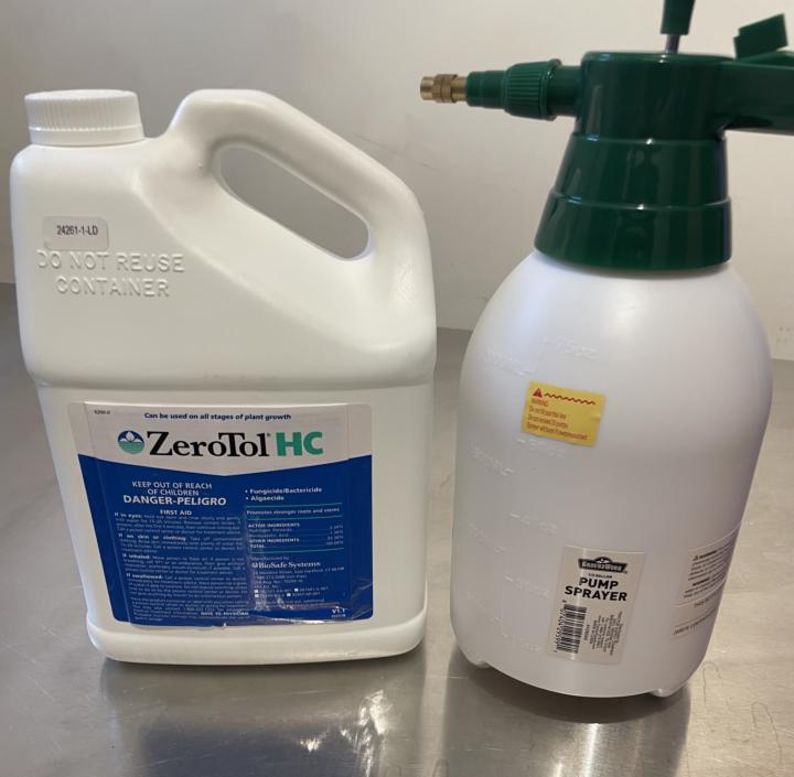 ZeroTol for sanitizing trays