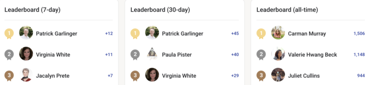 WPA Weekly Schedule + Leaderboard