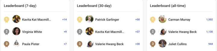 WPA Weekly Schedule + Leaderboard
