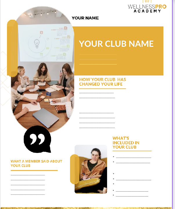Add Your CLUB! THE CLUBS of WPA Members...use our Template!