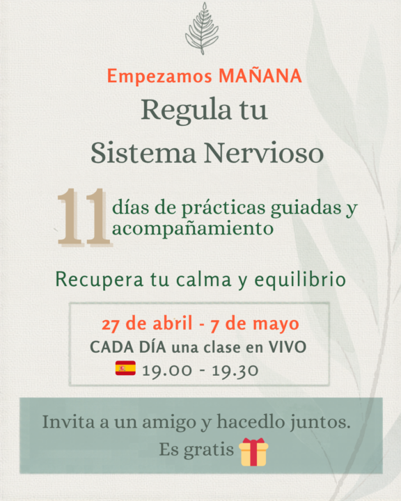 🤍 Mañana empezamos el reto: Regula tu Sistema Nervioso