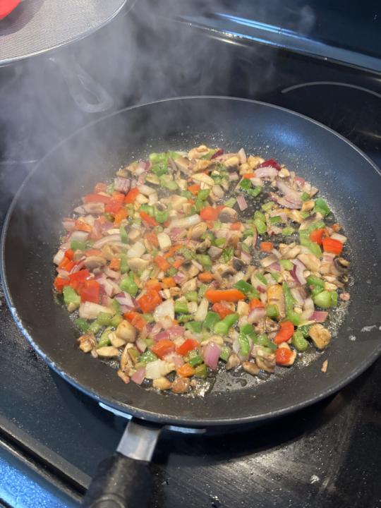 First meal. Biggest meal. Works best for me! 