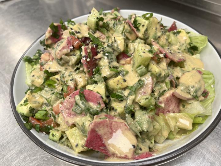 Herbaceous Salad w/Blood Orange Tahini Dressing