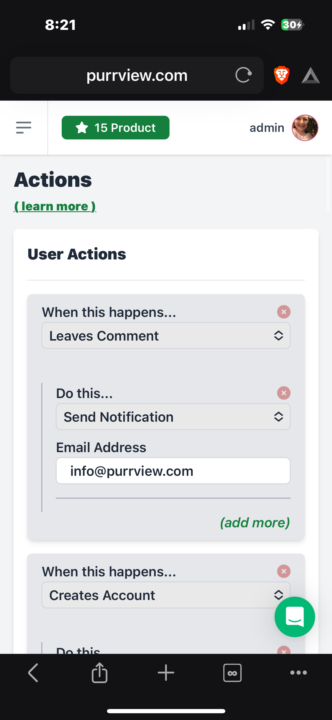 Adding actions yourself 