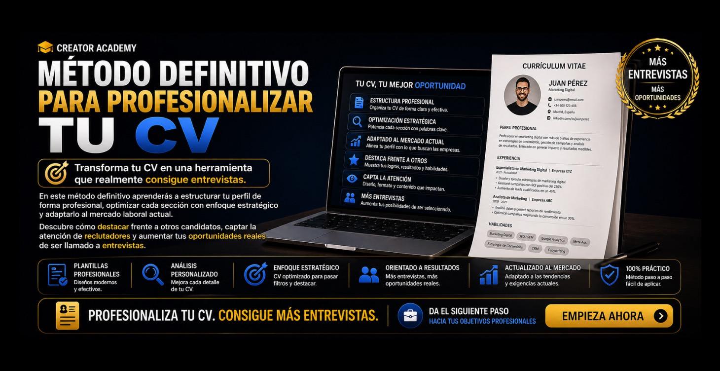 MÉTODO PARA PROFESIONALIZAR TU CV