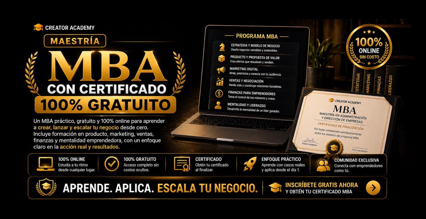 MAESTRÍA - MBA - 100% GRATUITA
