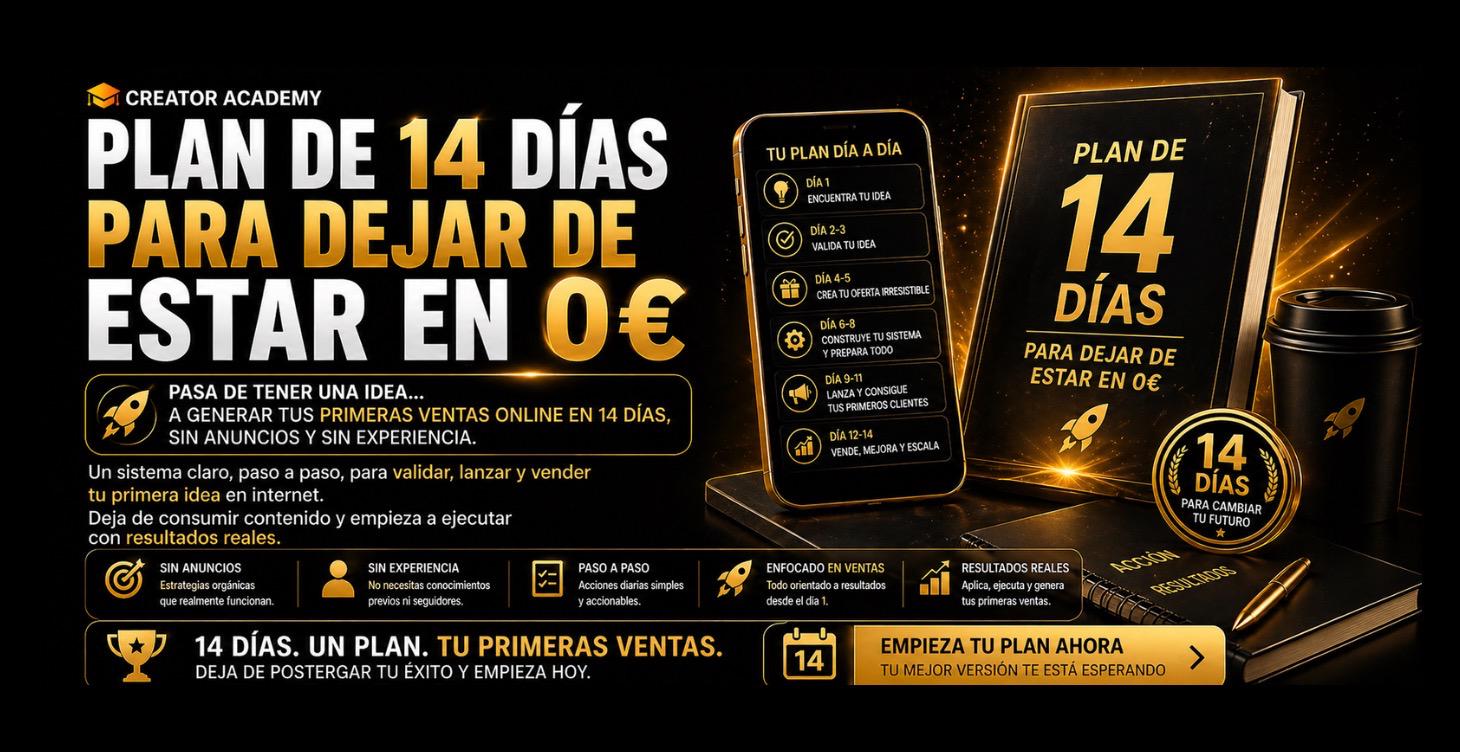 DEJA DE ESTAR EN 0€ EN 14 DÍAS
