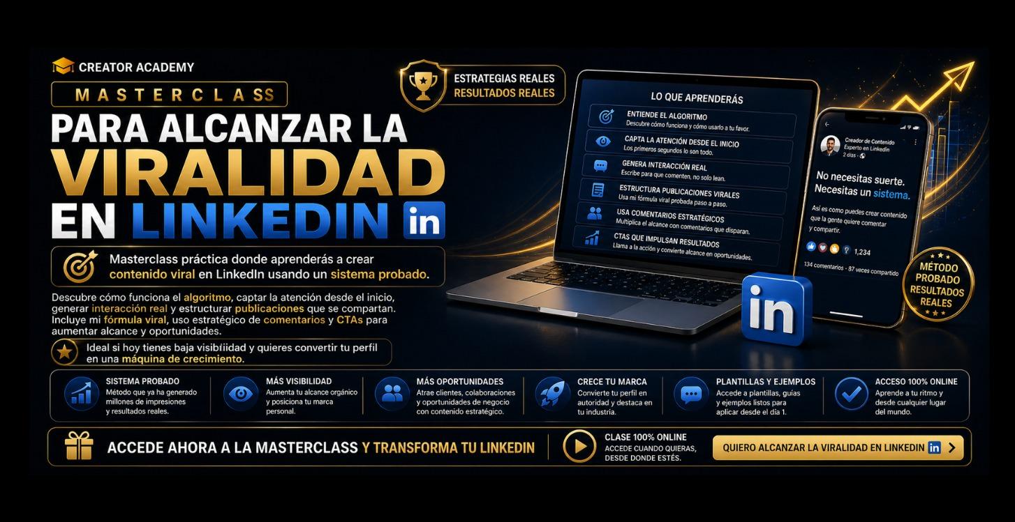 MASTERCLASS VIRALIDAD EN LINKEDIN