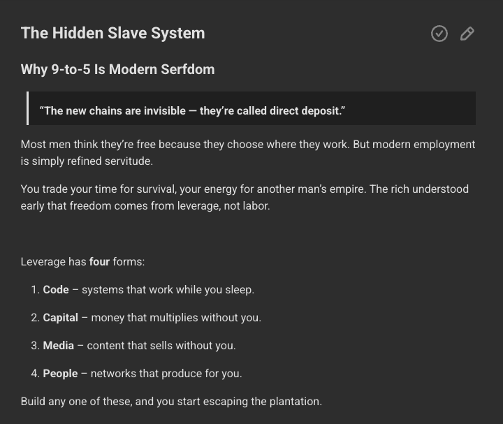 Escape the 9-5 Slavery