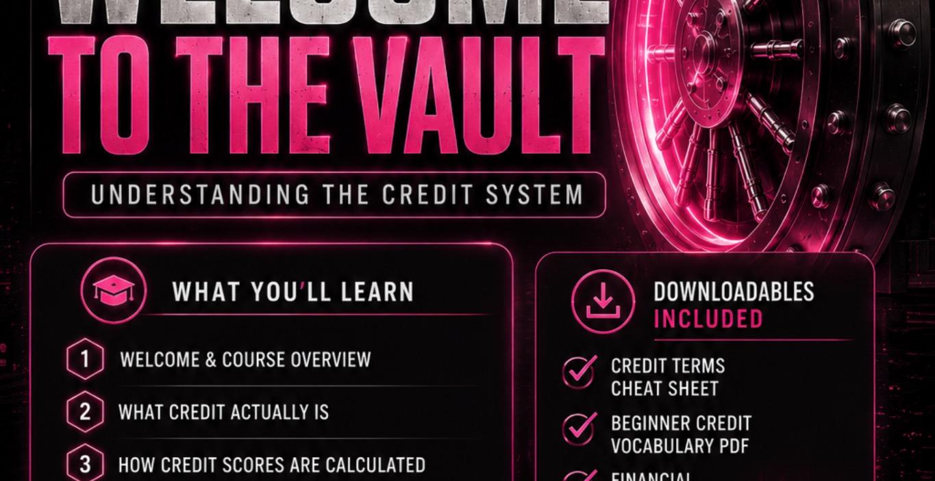 Credit Rebuild Starter Vault — Learn The Smart Way