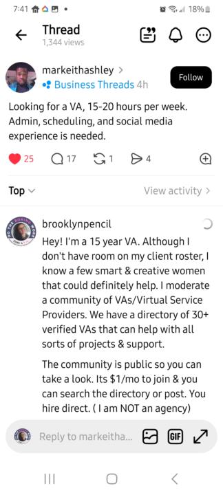 Job Op: VA 15-20 hrs