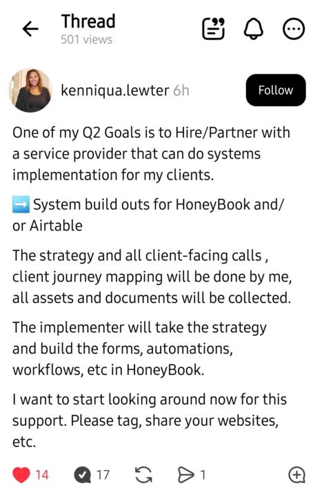 Project Op: Systems Build - Honeybook/Airtable