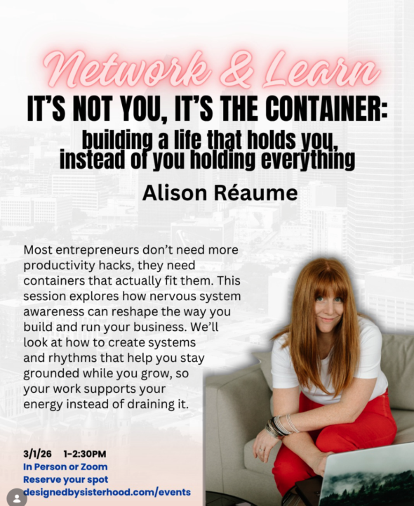 🚨 POSTPONED!!! 🚨You're Invited: TOMORROW Network & Learn - Alison Réaume