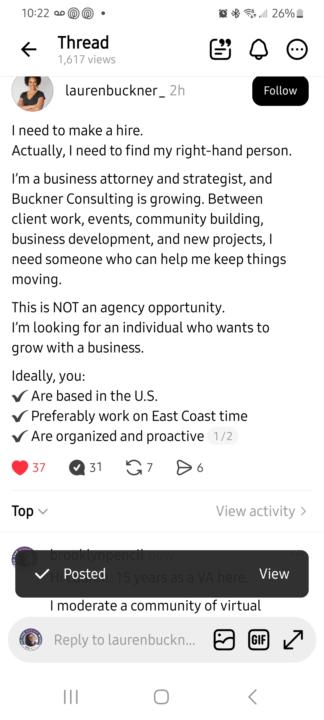 Proj Op: Business Attorney Assistant 