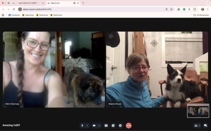 Nami and I had our first online session together!