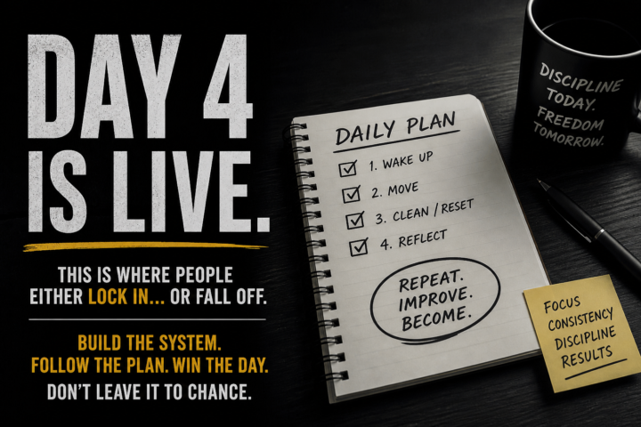 Day 4 is live — this is where people either lock in… or fall off