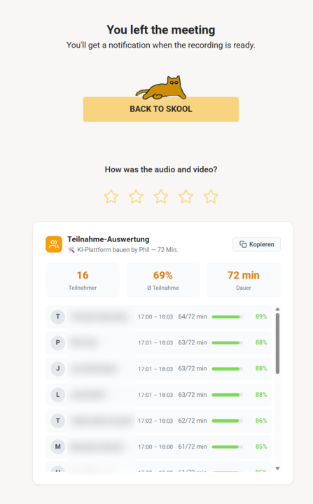 LiveCall Attendance Tracking (Admin Feature 👑)