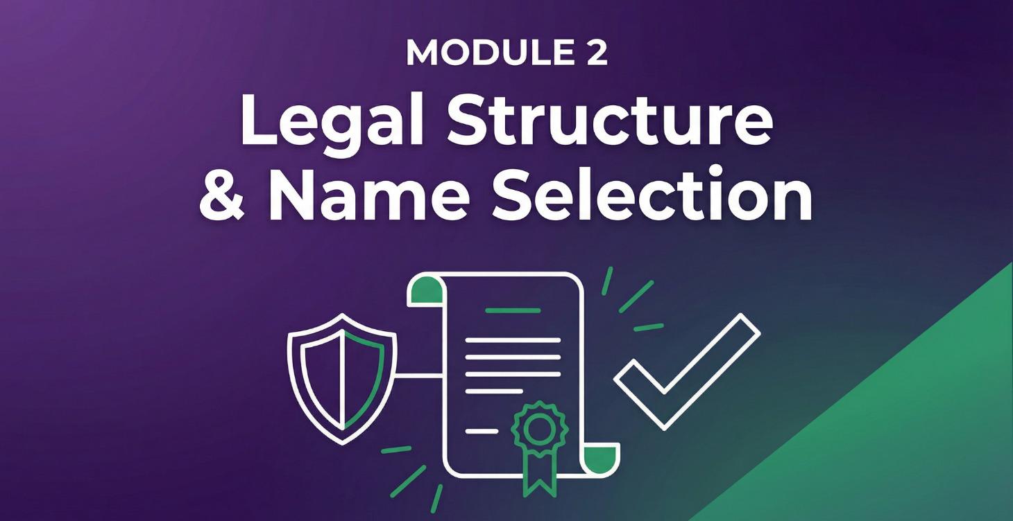 Module 2: Legal Structure & Name Selection