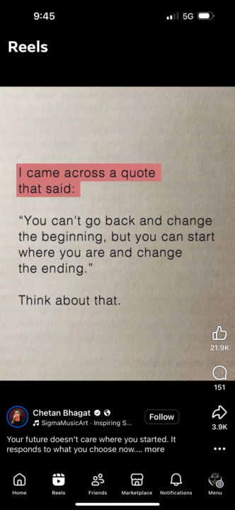 Comparing myself to the passed