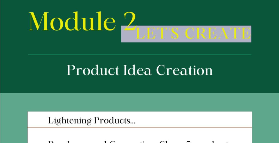 Module 2: Product Creation and Features