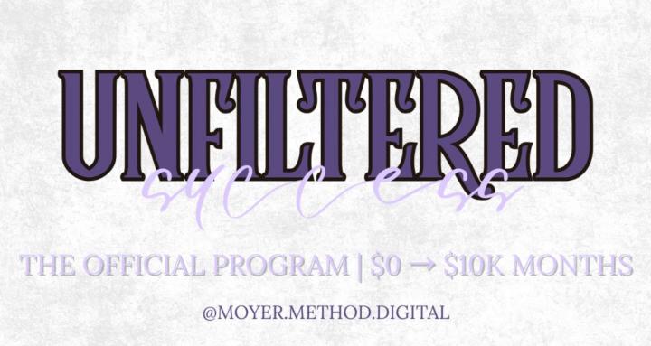 The Unfiltered Success Program