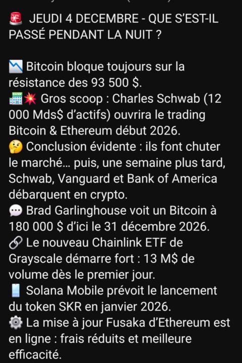 JEUDI 4 DÉCEMBRE 2025 : QUE S'EST-IL PASSÉ PENDANT LA NUIT ?