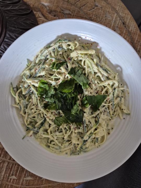 Creamy Raw Courgette Alfredo