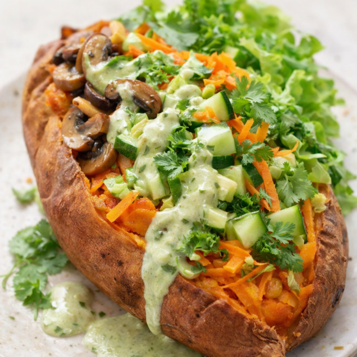 🍠💧  Kidney Cleanse Loaded Sweet Potato (Creamy Cashew Version)