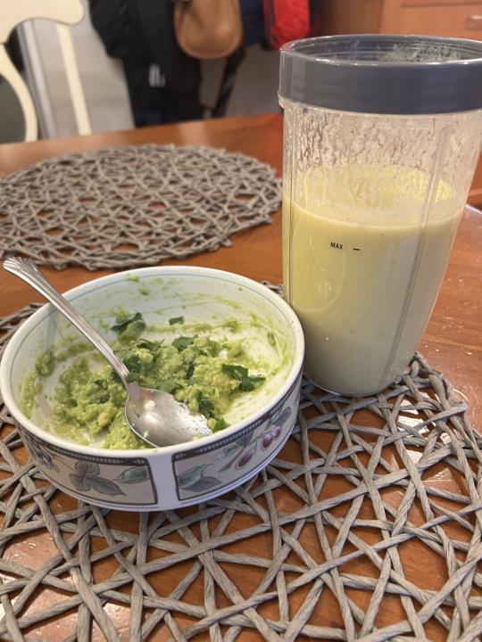 Update to my avacodo receipe and today’s smoothie 