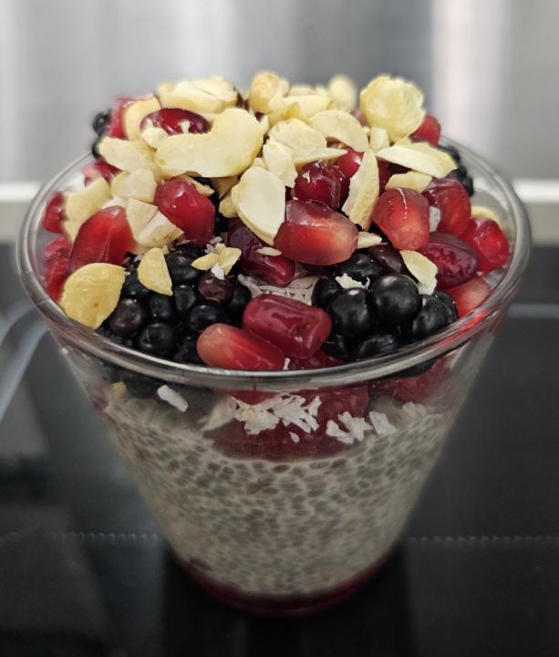 Chia seeds breakfast cup