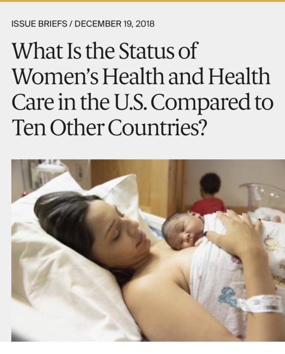 What is the status of women’s health in the US? 