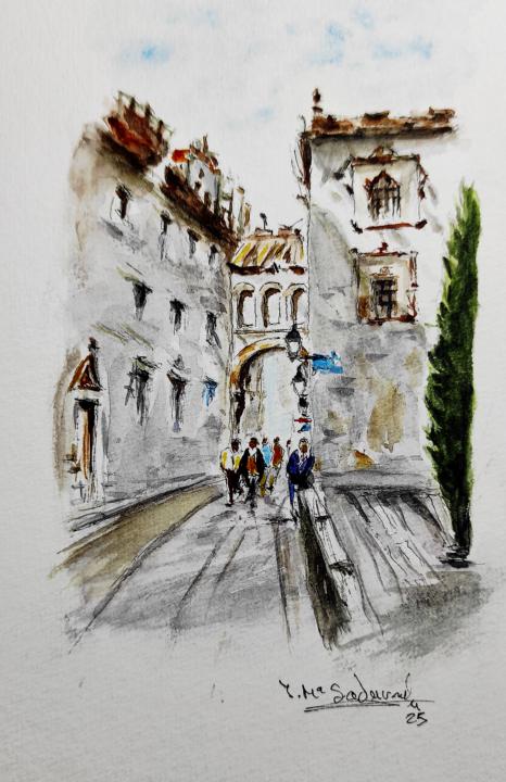 Mostrando dos de mis acuarelas, por primera vez.