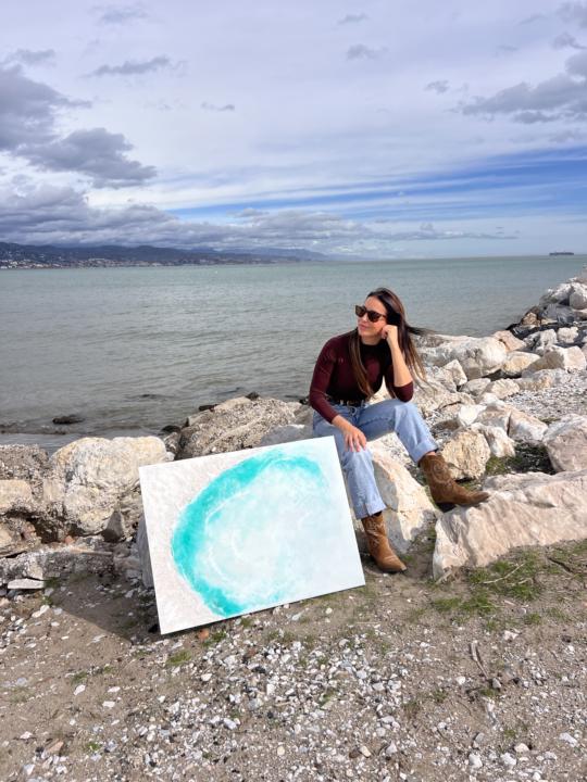 Abstracto con resina epoxi 