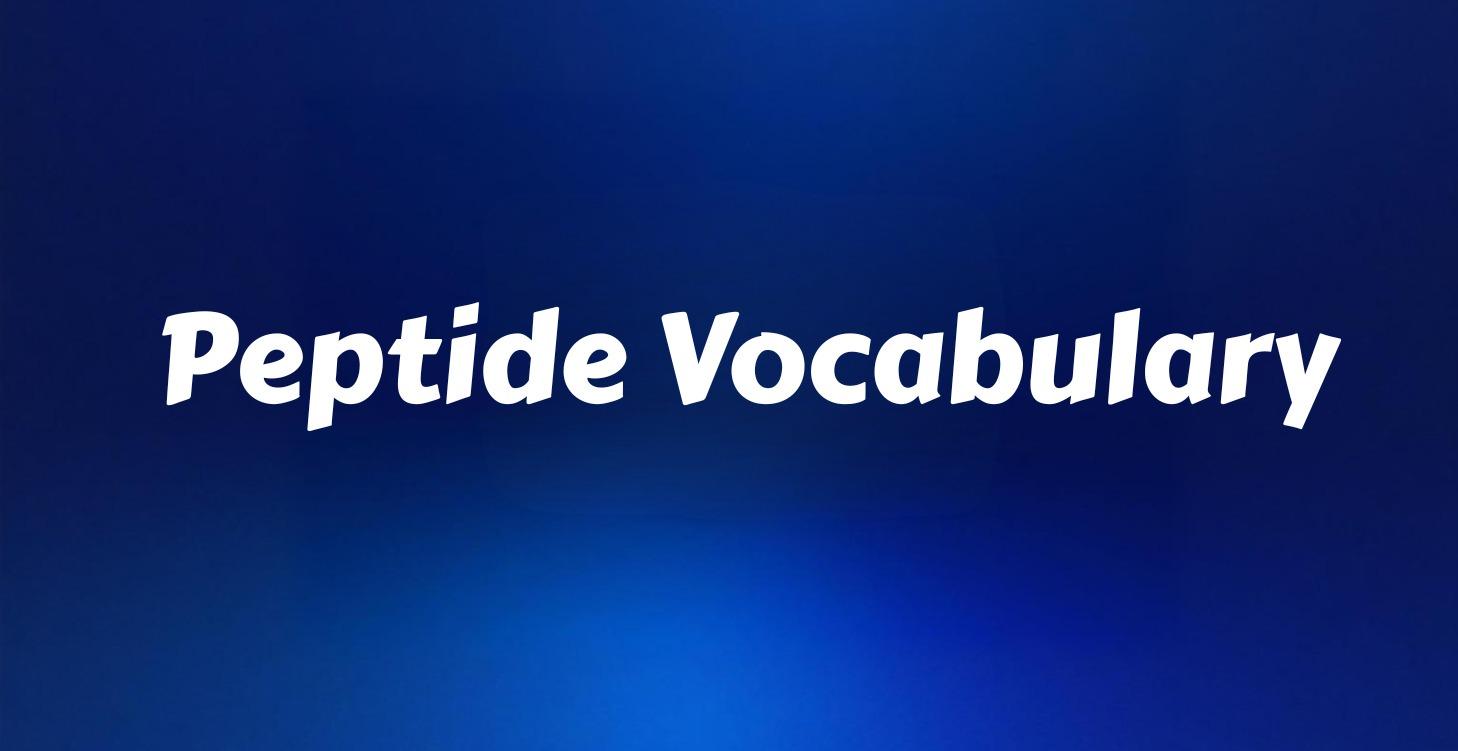 Peptide Vocabulary