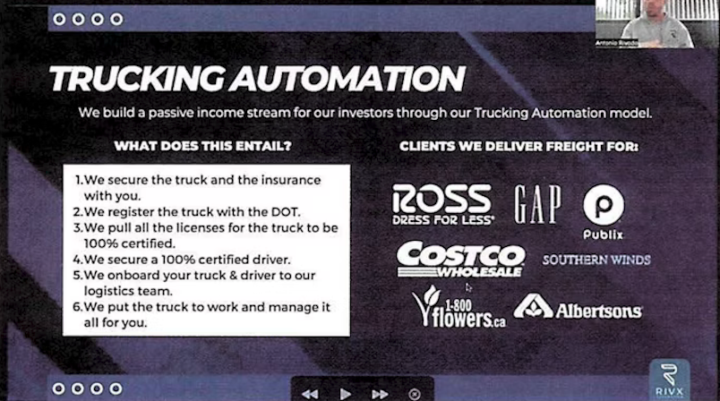 Passive Income Trucking Scam Stopped By FTC