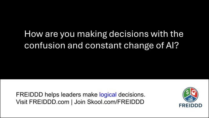 Consistency is key...Why FREIDDD matters...