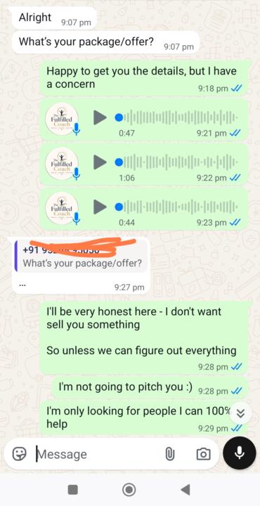 Sales advice needed 