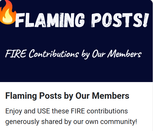 NEW: 🔥Flaming🔥 Posts from Our Community