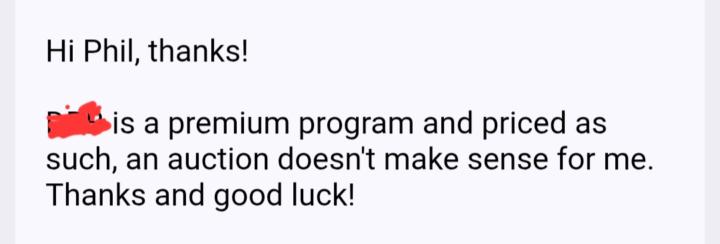 NEARLY got my first auction