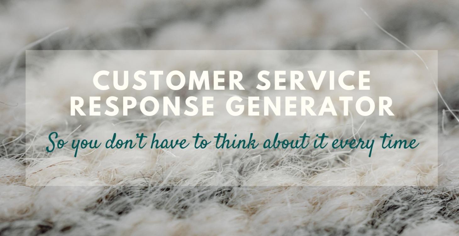 Customer Service Response Generator