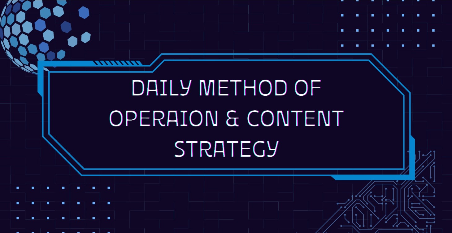 Your Daily Method of Operation & Content Strategy