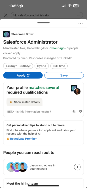 Brand New Salesforce Admin Job, Appy if Ready: Salary £45,000 - £55,000/yr