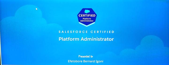 Congratulations to me everyone on my Salesforce Certified Platform Administrator Exams
