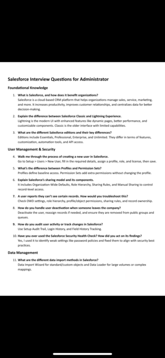 Salesforce Interview Questions 